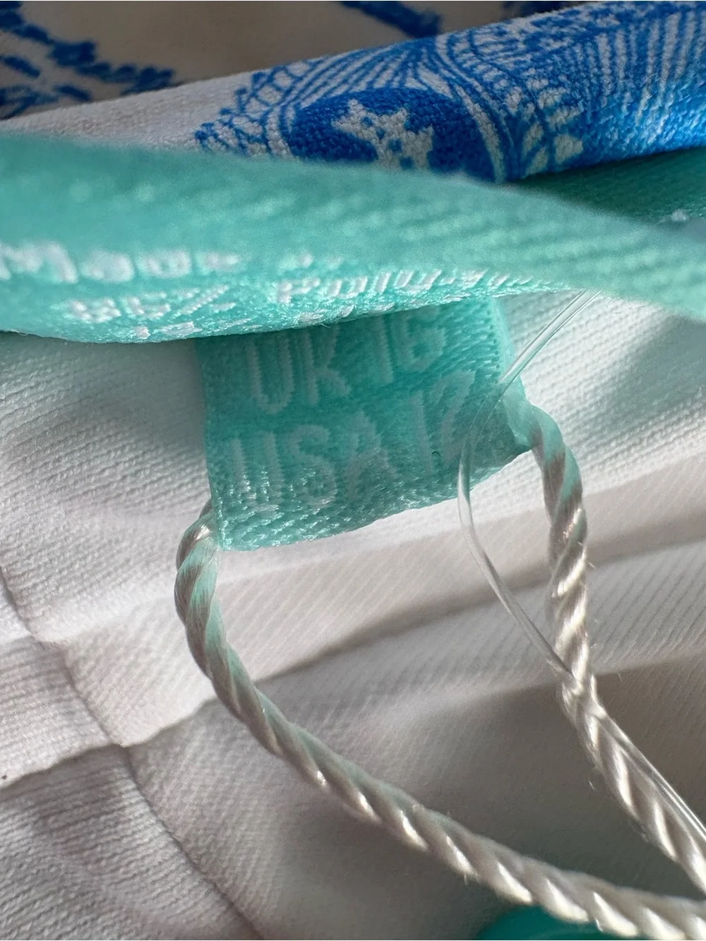 Melissa Odabash Provence Print Halter Bikini Set Blue White NWT US 12